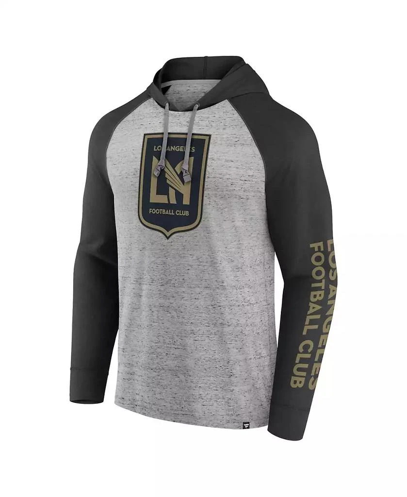 Fanatics Men's Steel LAFC Deflection Raglan Pullover Hoodie 2