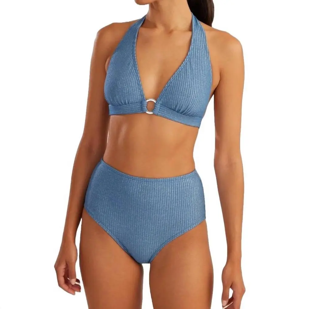 Shoshanna Shoshanna - Rib Ring Halter Bikini Top