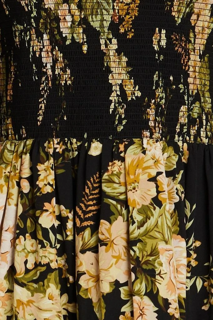 MIKAEL AGHAL Off-the-shoulder gathered floral-print crepe midi dress 4