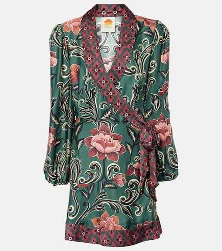 Farm Rio Arabesque Floral wrap dress 1