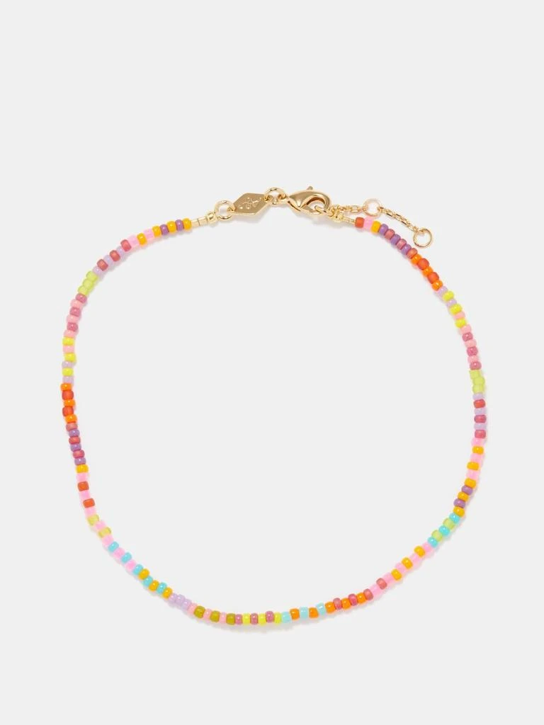 Anni Lu Secret Beach 18kt gold-plated anklet 1