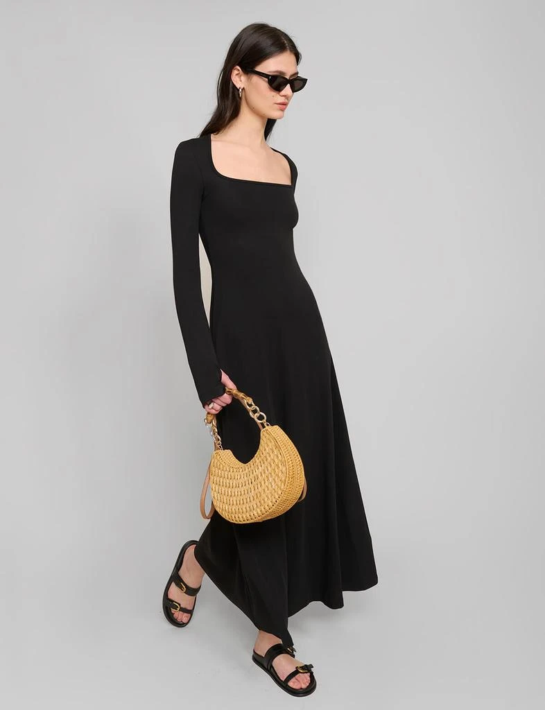 Pixie Market Black Jersey Maxi Dress 1