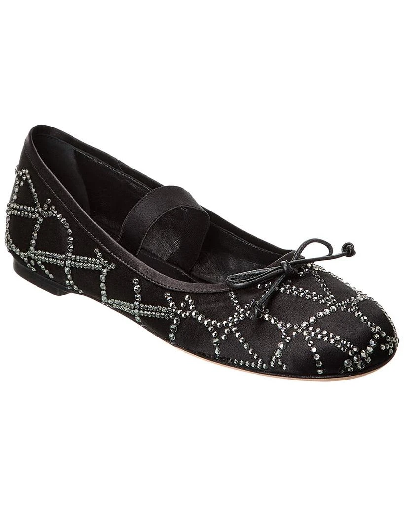 Valentino Vlogo Toile Iconographe Satin Ballerina Flat 1