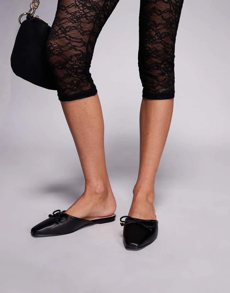 Public Desire Public Desire Gio slip on mule flats in black 3