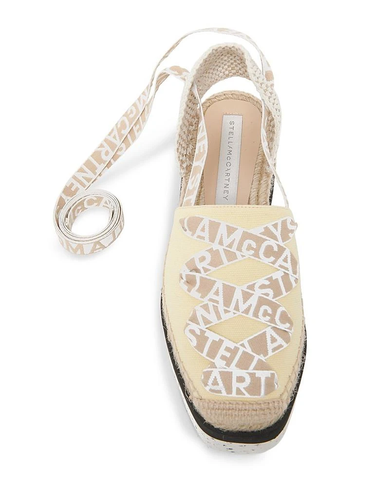 Stella McCartney Gaia Logo Canvas Platform Espadrilles 4