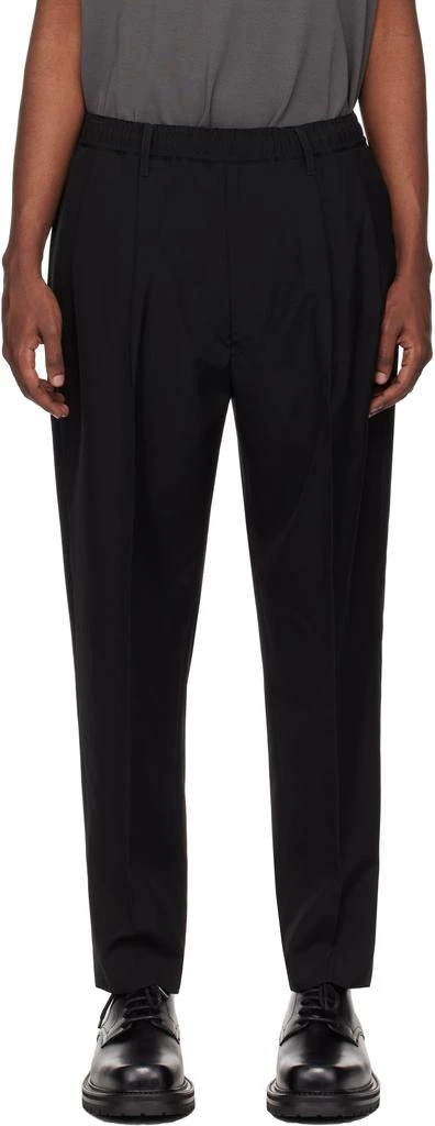 n.hoolywood Black Wide Tapered Easy Trousers 1