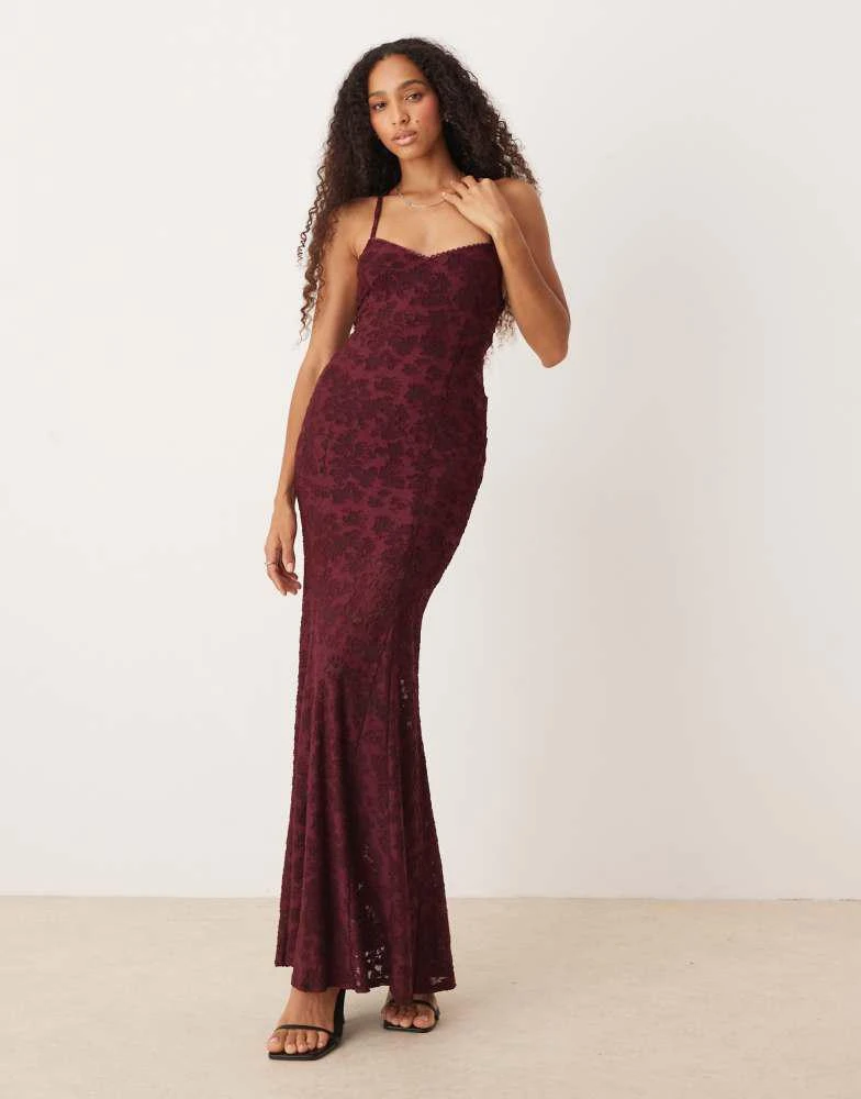 asos red lace dress ASOS Design - Maxi Dress - Women - Polyester/Spandex - 6 US