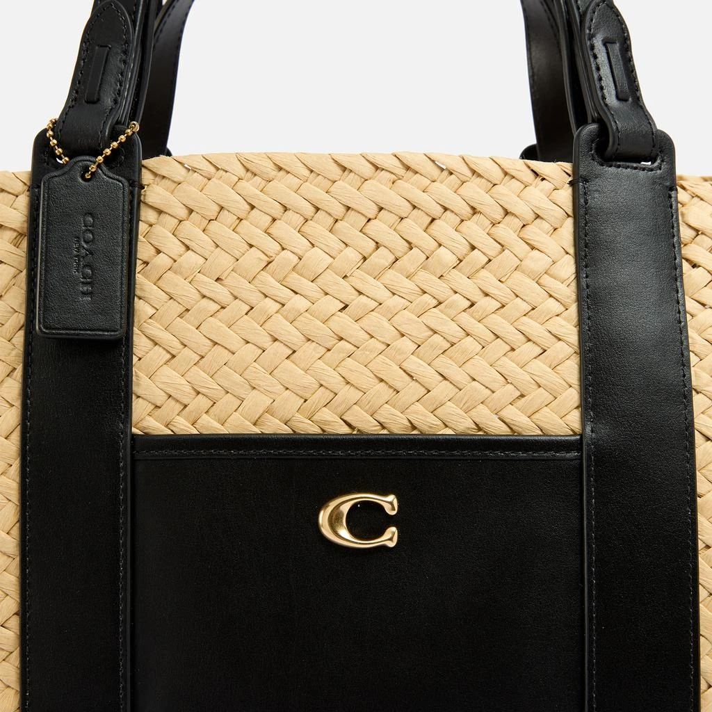 Coach Coach Straw Pocket Tote Bag 5