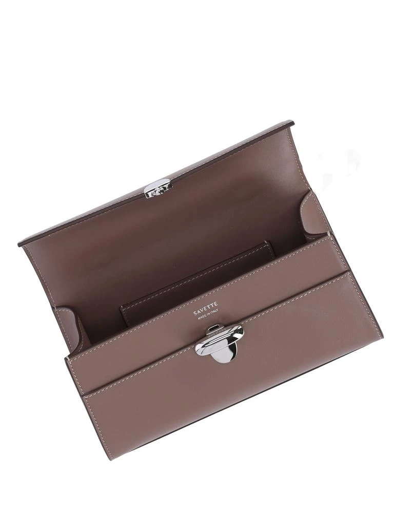 SAVETTE "Symmetry" Clutch Bag Taupe 4