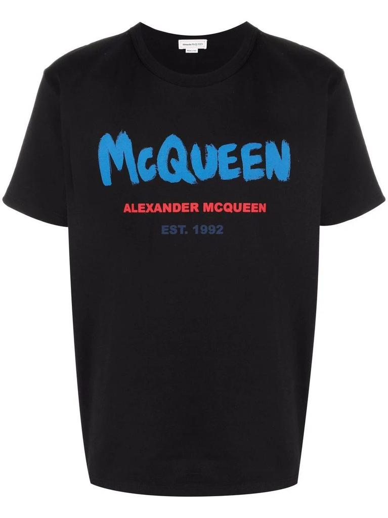 NA Logo print black T-shirt