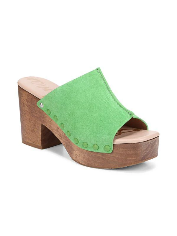 Sam Edelman Josselyn Studded Suede Platform Clogs 2
