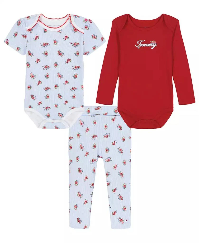 Tommy Hilfiger Baby Girls
 Bodysuits and Leggings, 3-Piece Set