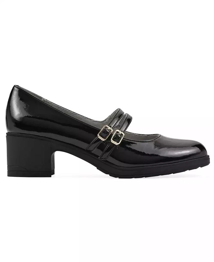 White Mountain Women's Hunta Mary Jane Style Block Heel Pumps 7