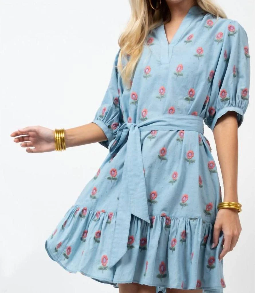 Embroidered Flowers Dress In Blue  On Sale Now with Up to 43% Off |  Discover Exclusive Deals & Savings at BeyondStyle  Authentic Ivy Jane  women|dresses|clothing with Limited-Time Discounts, Free Shipping,