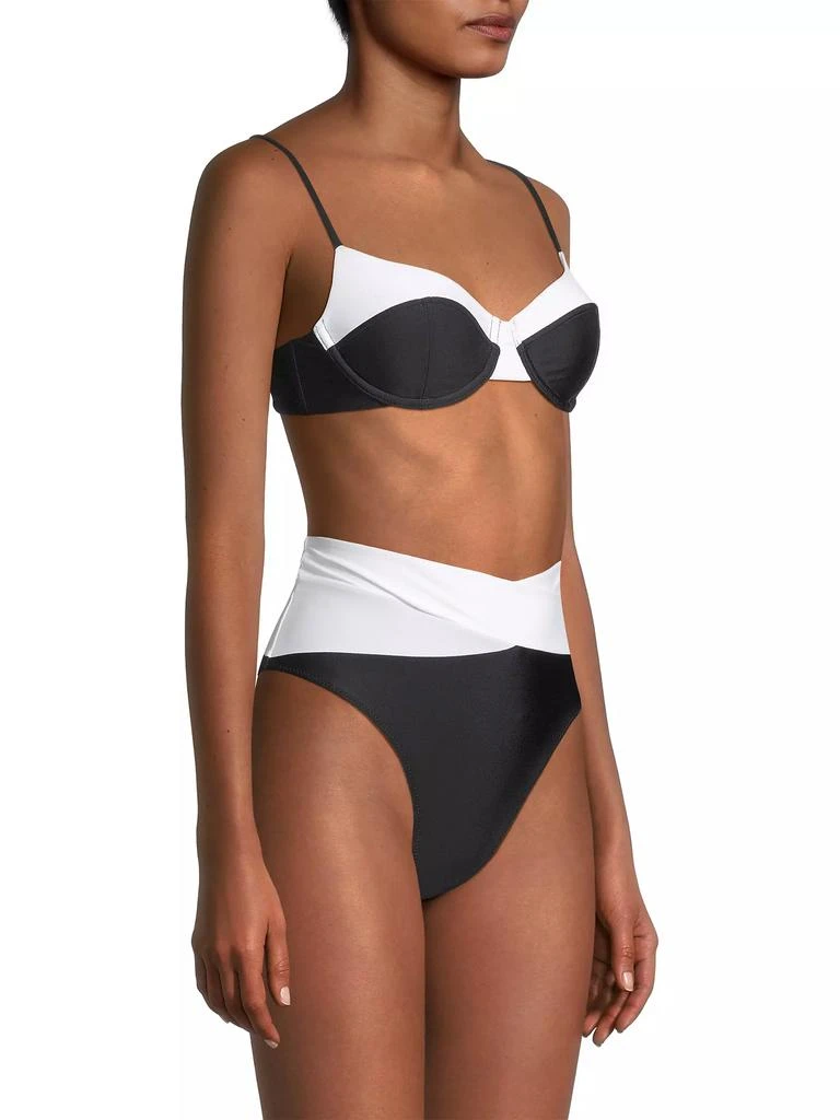 Ramy Brook Kynlee Two-Tone Balconette Bikini Top 4