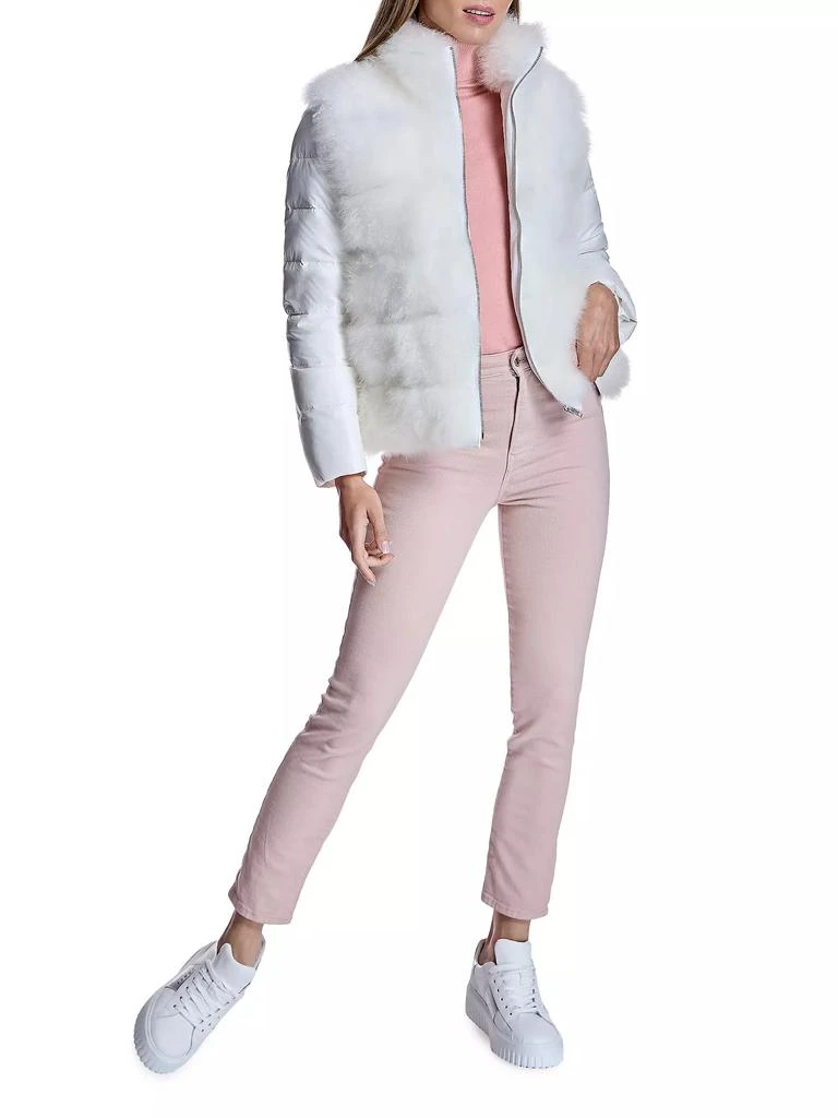 Maximilian Feather Down Fur Trim Jacket 6