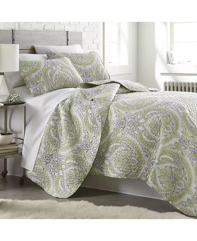 SOUTHSHORE FINE LINENS Classic Paisley 3-Pc. Quilt Set 1