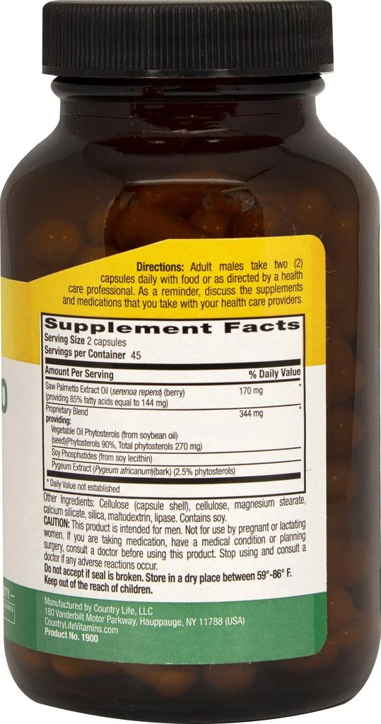 Country Life Herbal Supplements: Saw Palmetto & Pygeum Extract 2