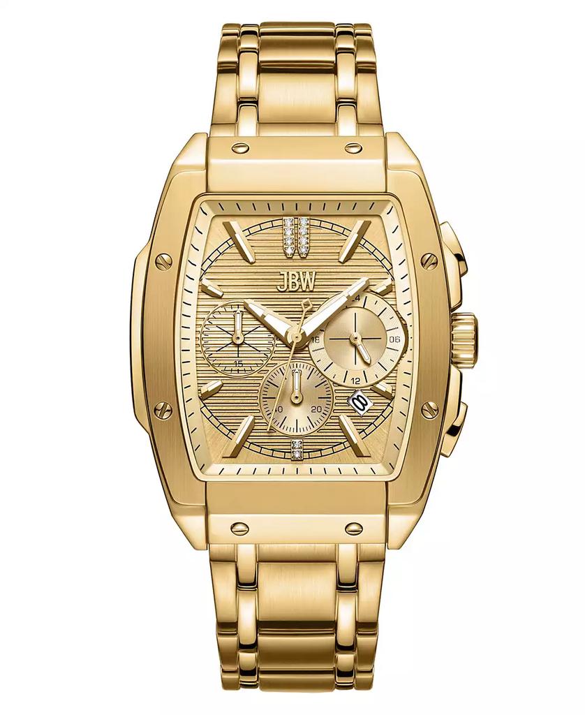 Jbw Men's Echelon Diamond Gold-Plated Stainless-Steel Watch