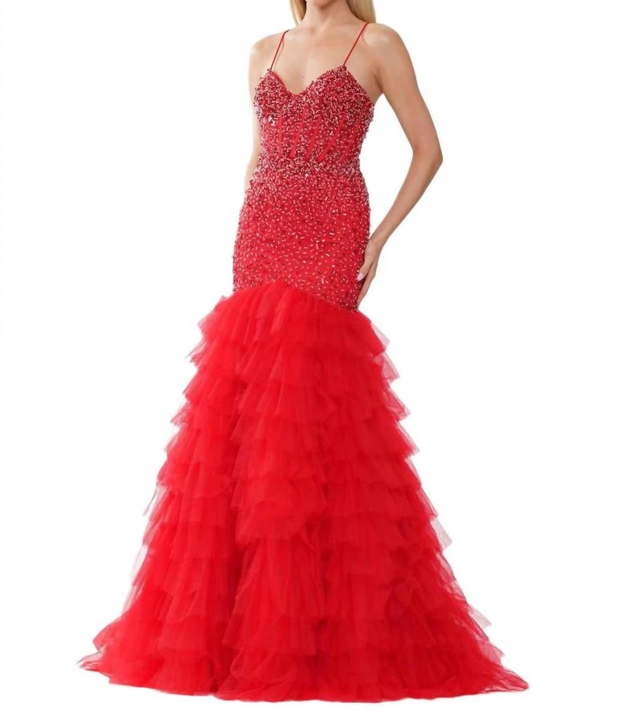 Colors Dress Crimson Prom Dress 1
