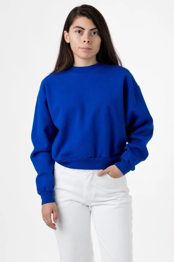 Los Angeles Apparel HF06 - Heavy Fleece Cropped Mock Neck Pullover (Garment Dye 2) 8