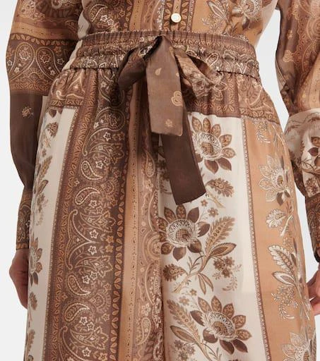 Zimmermann Lucky printed silk straight pants 4