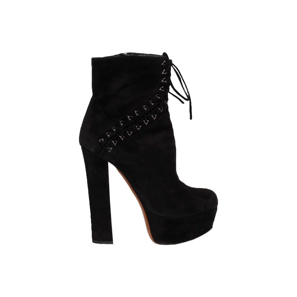 Alaïa Black Suede Lace-up Corset Booties- '20s 1