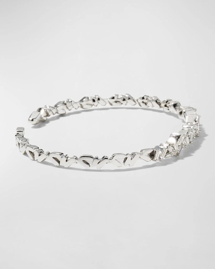 Suzanne Kalan White Gold Diamond Zigzag Bracelet 4