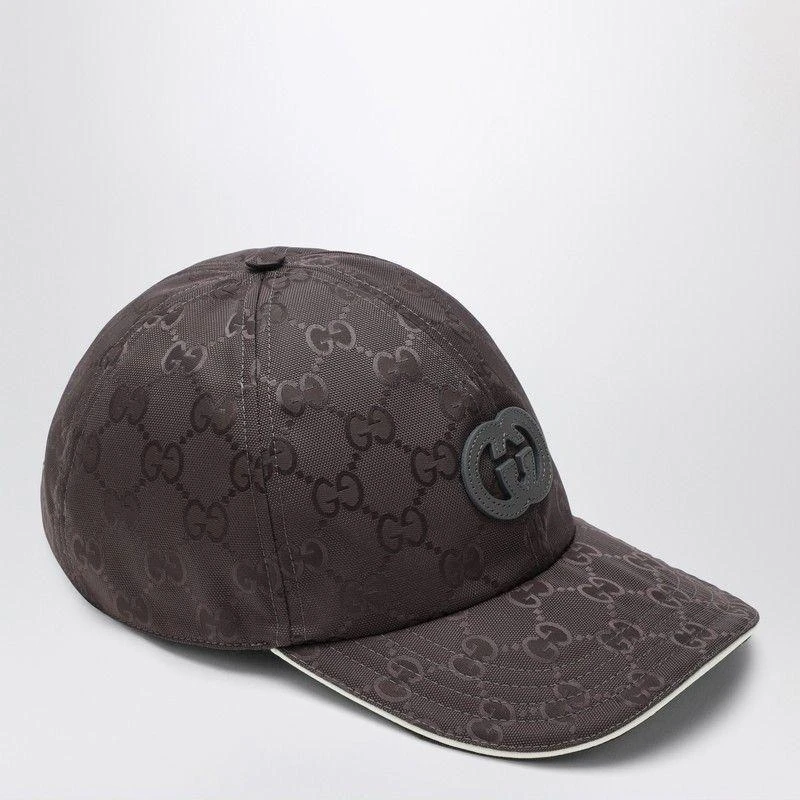 Gucci BASEBALL CAP GREY IN NYLON GG 2