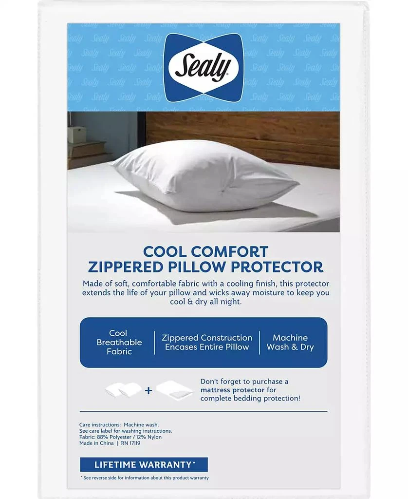 Sealy Cooling Comfort Zippered Pillow Protector 5