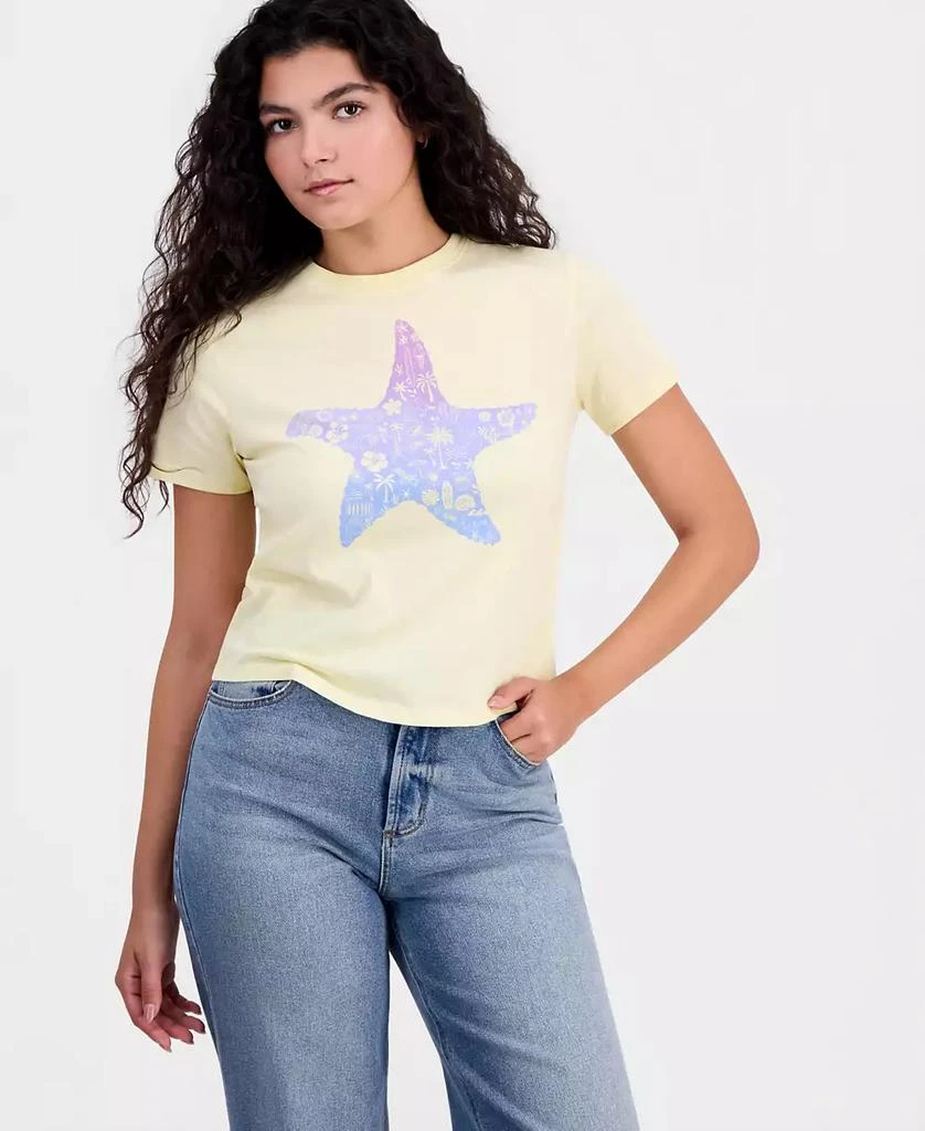 Pretty Rebel Juniors' Starfish Graphic Cotton T-Shirt