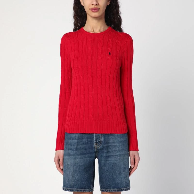Ralph Lauren Red cotton cable-knit jumper 1