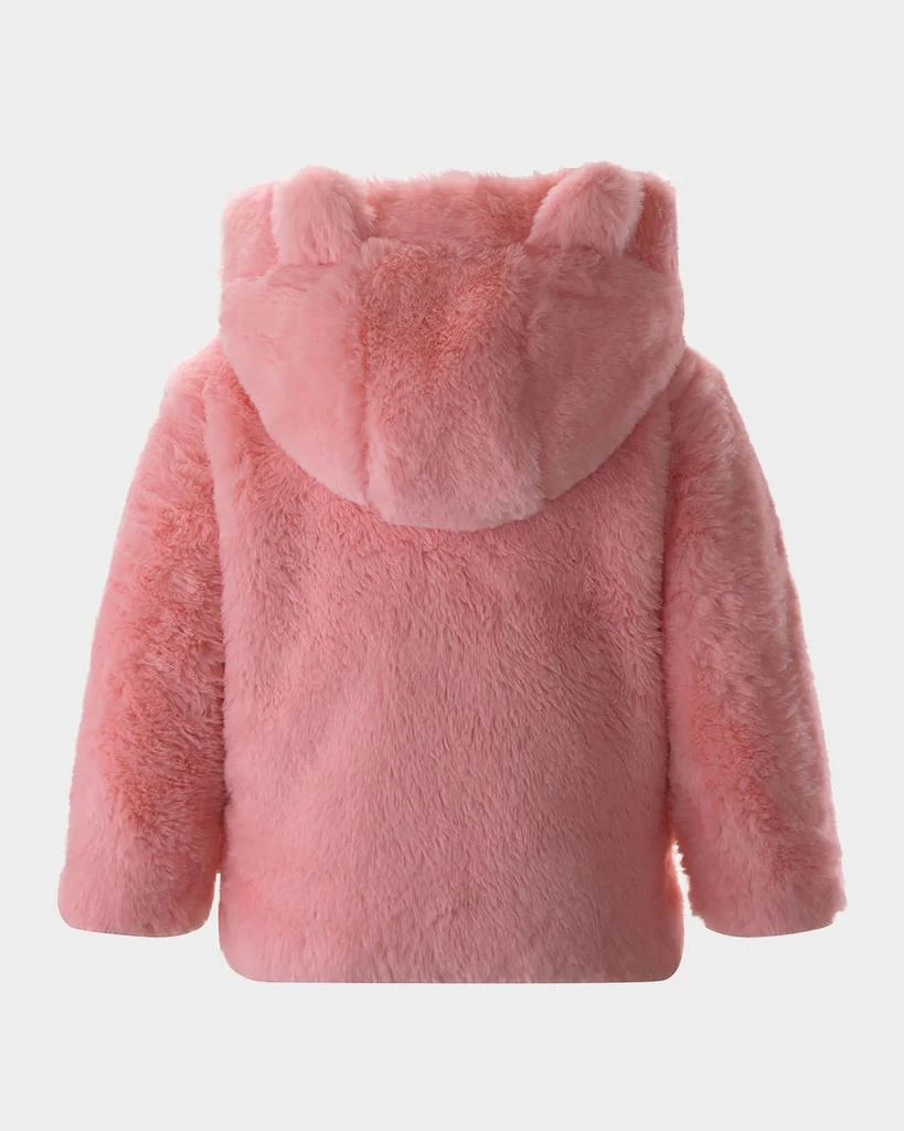 Rachel Riley Girl's Hooded Teddy Coat, Size 6M-24M 2