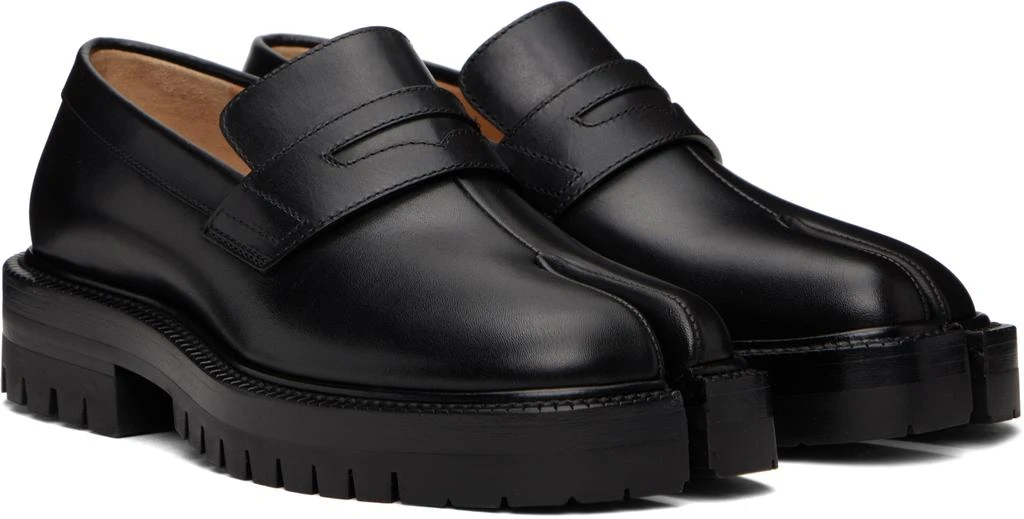 MAISON MARGIELA Black Tabi Leather Loafers 4