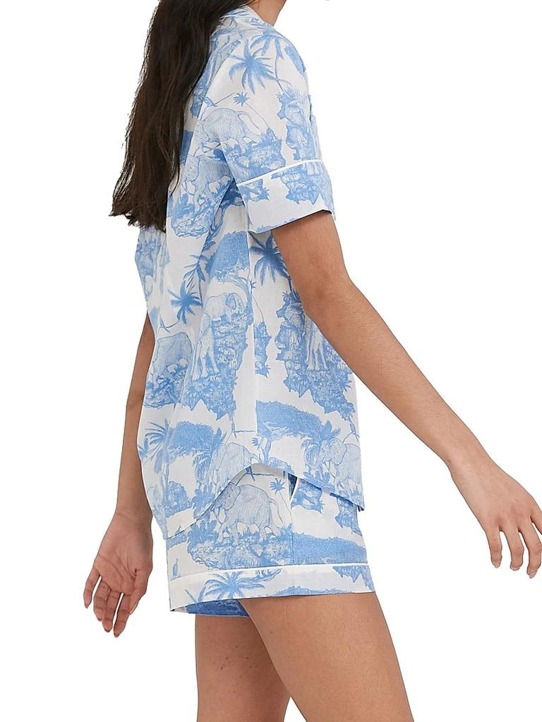Desmond & Dempsey 2-Piece Printed Cotton Short Pajama Set 4