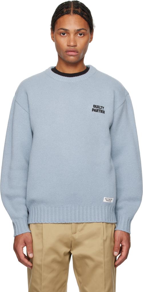 Wacko Maria Blue Classic Knit Sweater
