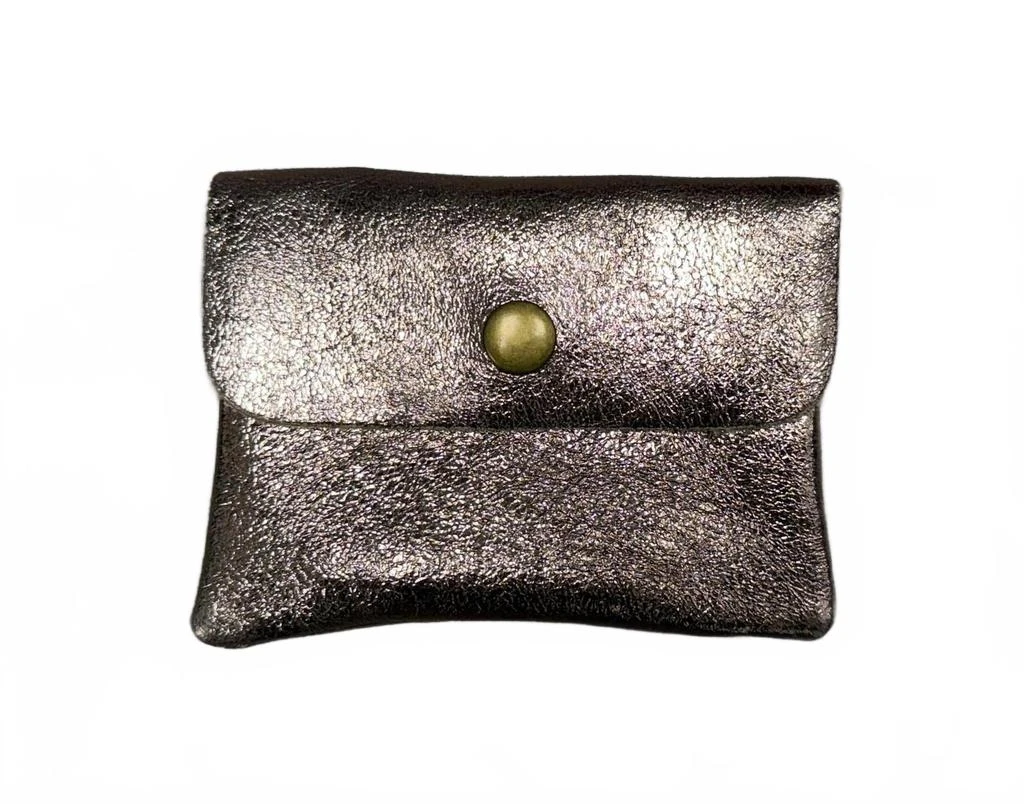 Two Amicis Women
s Metallic Coin Holder In Bronze