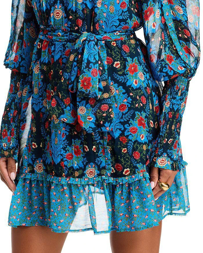 Farm Rio Arabesque Floral Pleated Dress 6