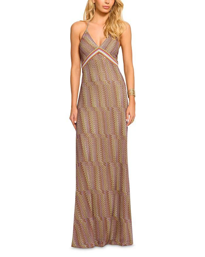 floor length black strapless dress Infinite Strapless Open Back Satin Convertible Maxi Dress TAUPE / XS by Sugarlips main image 1