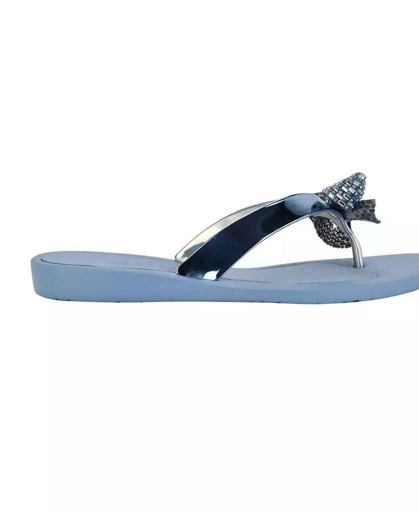 GUESS Women's Tata EVA Sparkle Bow Flip Flop Sandals 6