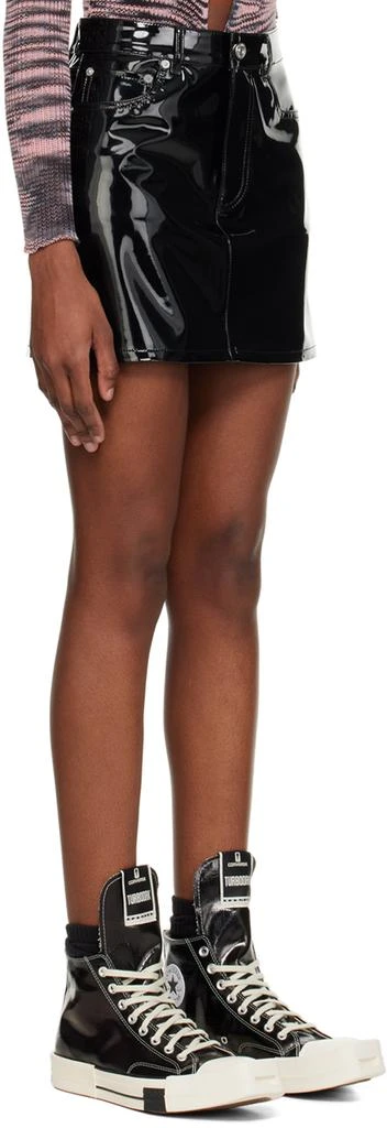 FRAME Black Glossy Miniskirt 2