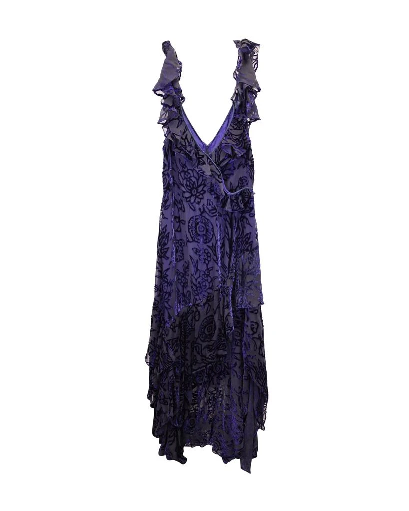 PETER PILOTTO Ruffled Cocktail Dress in Violet Viscose 1