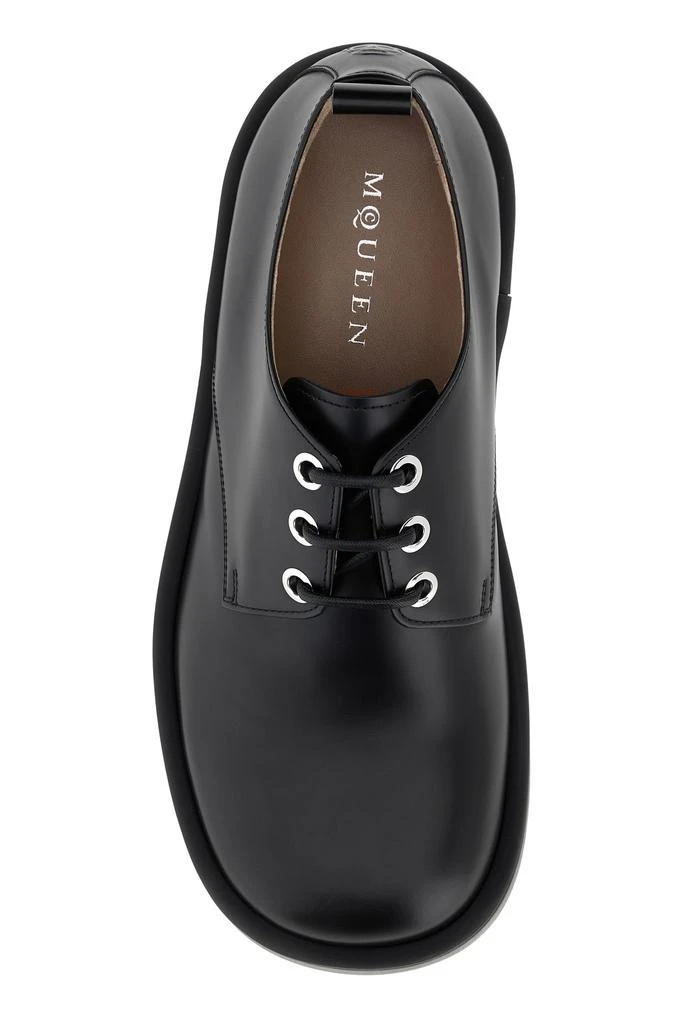 Alexander McQueen Black leather lace-up shoes - Dress Shoes - Free Shipping  - BeyondStyle