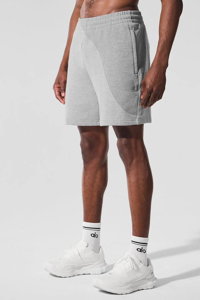 Alo 7" Make Waves Short - Athletic Heather Grey Tonal 4