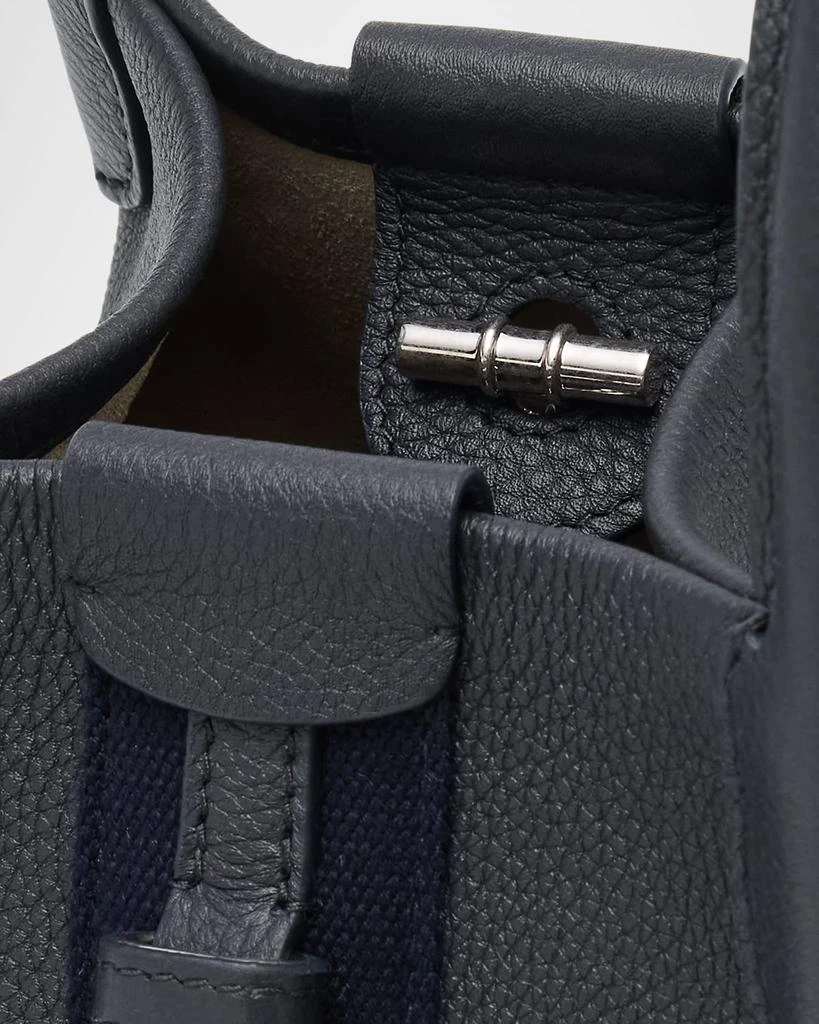 Loro Piana Bale Micro Grain Leather Crossbody Bag 6