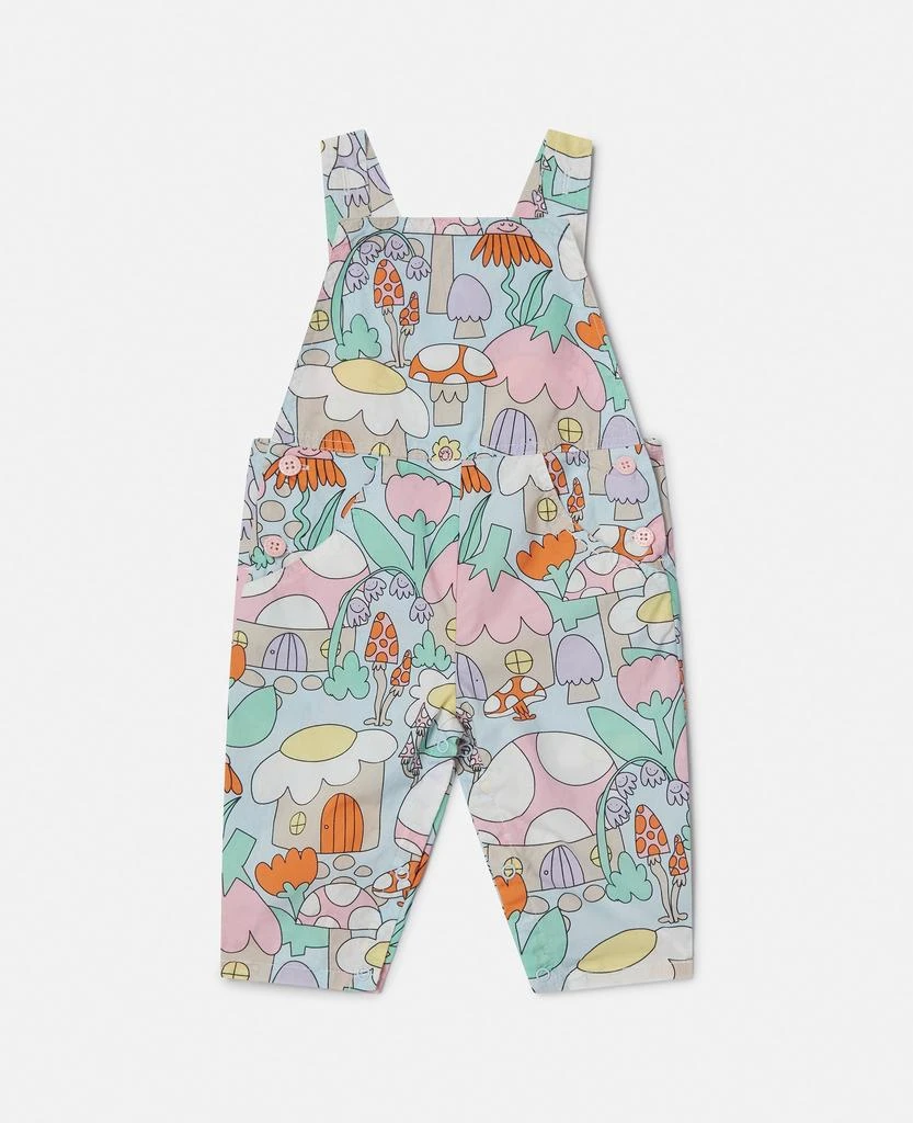 Stella McCartney Stella McCartney - Woodland Print Denim Dungarees, Blue, Size: 36m 1