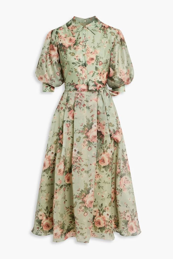 MIKAEL AGHAL Floral-print chiffon midi shirt dress