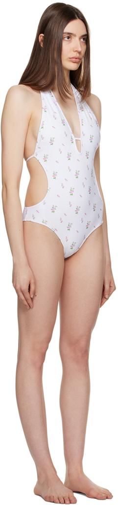 TheOpen Product White Floral One-Piece Swimsuit