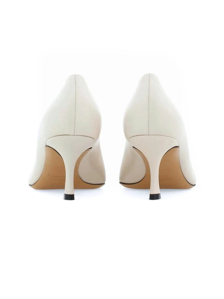 Salvatore Ferragamo Off-white Calf Leather Pumps 3