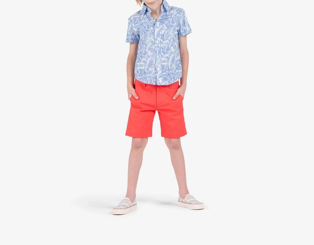 Appaman Day Party Shirt In Blue Palms 1